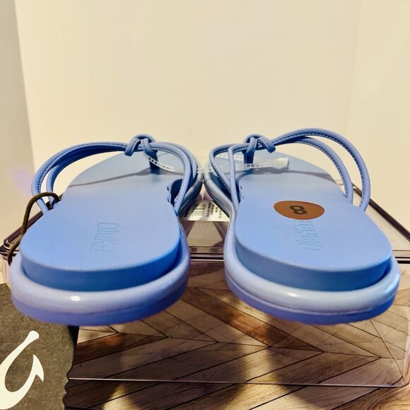 OluKai Aka Flip Flop Sandals Cloud Blue Women's 8 Beach Comfort Strappy Pool - Picture 7 of 8